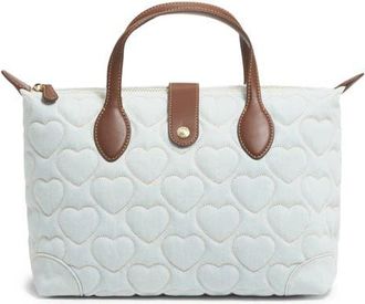 Stoney Clover Lane Quilted Denim Pouchette Crossbody Bag in Sweetheart Denim at Nordstrom