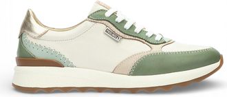 Pikolinos Pikolinos Womens Green Leather Lace Up Sneaker Trainers Shoes - Arrecife