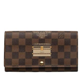 Louis Vuitton Pre-owned Damier Ebene Long Wallet - - Pre-owned - Donna - Marrone - ONE SIZE