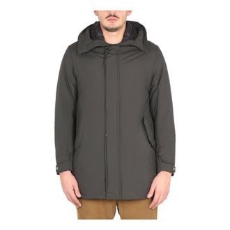 Moorer Heren, Mantels, Grijs, Maat: XL Leer
