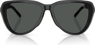 Diesel 56mm Pilot Sunglasses in Solid Black /Solid Black at Nordstrom