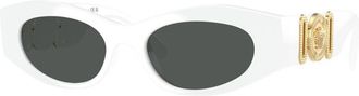 Versace Oval Full Rim Sunglasses - White