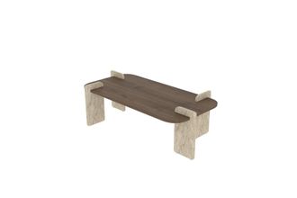 Habitat et Jardin Mesa De Centro De Madera <> - 120 X 60 X 35 Cm - Marr&oacute;n