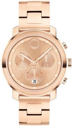 Movado Trend Propel Chronograph Quartz Rose Gold Dial Watch 3601001
