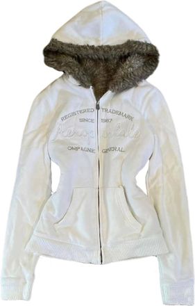 Generic Women Y2k Fur Zip Up Hoodie with Pockets Casual Vintage Hooded Jackets (Black M)