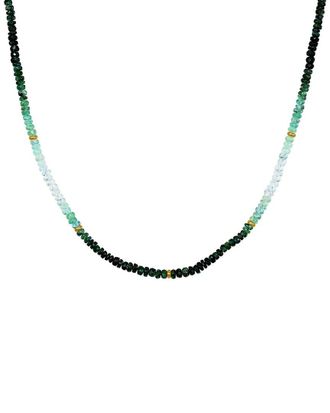 Jewelmak 14K Emerald Necklace