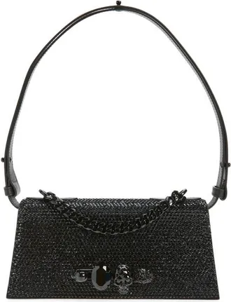 Alexander McQueen Mini Jeweled Shoulder Bag in Black at Nordstrom