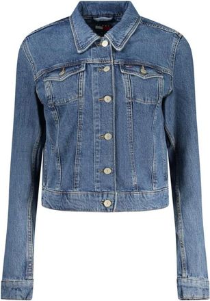 Tommy Hilfiger Dames, Jassen, Blauw, Maat: M Katoen