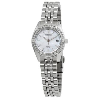 Citizen Quartz Crystal Mother of Pearl Dial Ladies Watch EU6060-55D