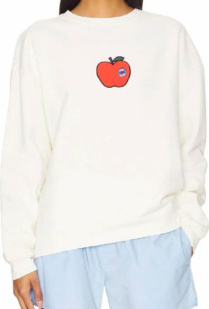 Kule Big Apple Oversized Sweatshirt In Cream