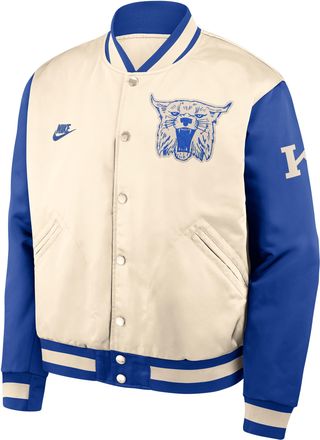 Nike Kentucky Legacy Nike Mens College Full-Snap Bomber Jacket in Brown | 03O50JHNUKV-UXC