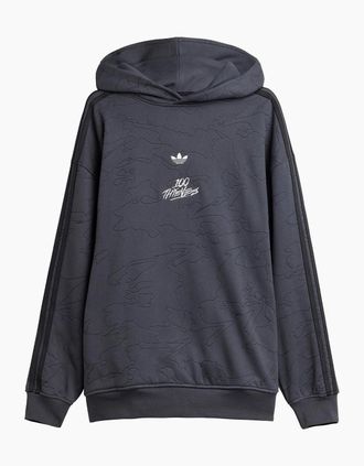 adidas Originals Adidas Originals Mens 100t Hoodie - Black/Grey - Size: 40