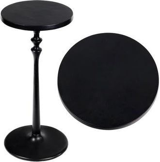Jonathan Y Designs Lulu Modern Round Metal Drink Table, Pedestal Martini Accent Side Table for Small Spaces in Black at Nordstrom