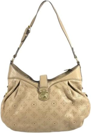Louis Vuitton Pre-owned Shoulder Bags, female, Beige, Size: ONE SIZE Pre-owned Vintage Monogram Mahina Shoulder Bag