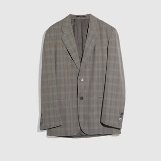 Gucci Prince Of Wales Wool Jacket, Size 52 IT, White