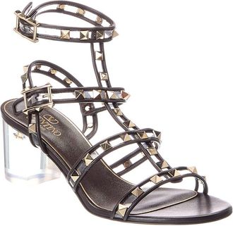 Valentino Rockstud Caged Leather Sandal