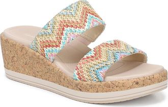Life Stride Resort Platform Slide Sandal in Ivory Multi at Nordstrom Rack, Size 7.5