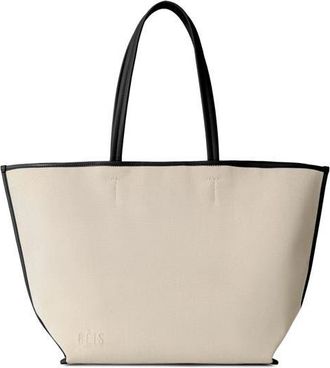 B&eacute;is The Canvas & Leather Tote in Black at Nordstrom
