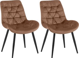 Clp Lote De 2 Sillas De Comedor Rossford Marr&oacute;n