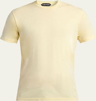 Tom Ford Mens Cotton and Silk Crewneck T-Shirt
