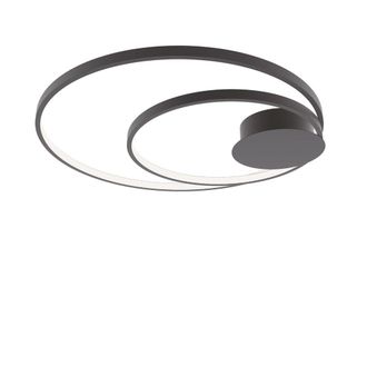 Luce-Ambiente-Design Plaf&oacute;n led en aluminio negro 40w con cct