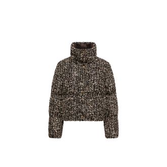 Moncler Moncler Poetique 2-in-1 Short Sequin Down Jacket, Women, Brown, Size: 00