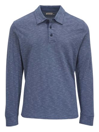Faherty long-sleeve polo shirt - Blue