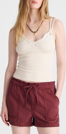 Madewell Pull-On Airy Denim Utility Shorts in Dusty Merlot at Nordstrom, Size Xx-Small