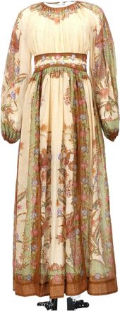 Zimmermann Maxi Dress With Floral Pattern And Voluminous Sleeves