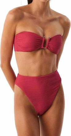 Vix Jill Square Bandeau Bikini Top In Red