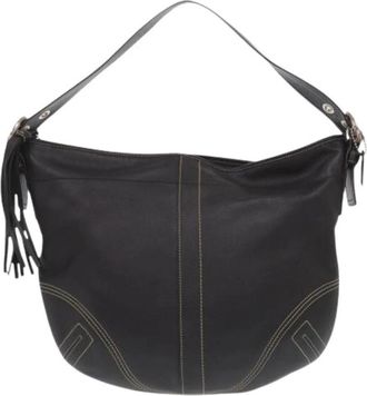 Coach Pre-owned Leather Schoudertas - Dames - Vintage Schoudertas - Zwart - ONE Size - Leer - Vintage