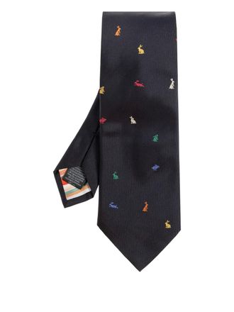 Paul Smith rabbit tie - men - Silk - One Size - Blue
