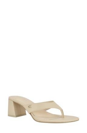 Calvin Klein Locinda Block Heel Sandal in Ivory at Nordstrom, Size 9.5