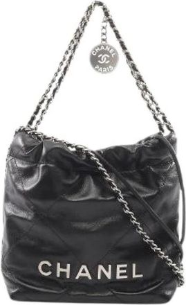 Chanel Pre-owned Chanel 22 Leder 2way Schoudertas - Dames - Vintage Tas - Zwart - ONE Size - Leer - Vintage