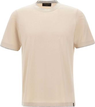 Gran Sasso T-shirt met ronde hals - Heren - T-shirts - Beige - 2XL - Katoen - Tops