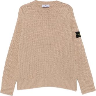 Stone Island Compass-patch Waffle-knit Sweater