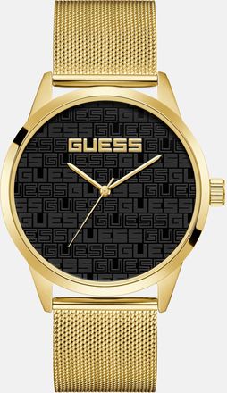 Guess Gold-Tone Logo Dial Analog Watch