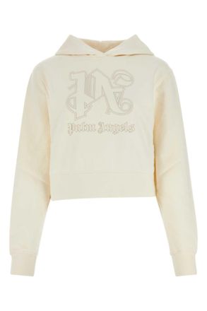 Palm Angels Ivory Cotton Sweatshirt