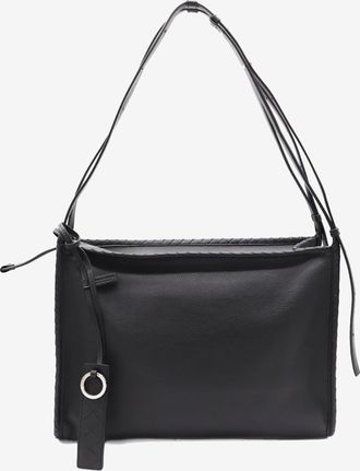 Bottega Veneta Black Leather Corriere Bag