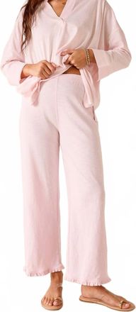 Mersea Traveler Ruffle Tee Pant In Pink