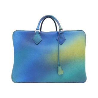 Herm&egrave;s unisex, Pre-owned, Blauw, Maat: ONE Size Leer