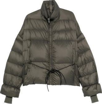Rick Owens quilted drawstring jacket - Green
