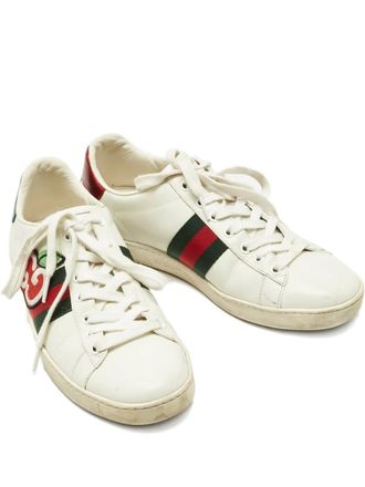 Gucci Ace GG apple appliqué sneakers - Bianco