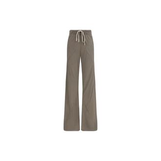 Rick Owens Wide Trousers, female, Brown, Size: S Silk Casual Pants