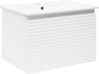 Puma Naturel - Mueble De Ba&ntilde;o Con Lavabo Savona 58x43x44,8 Cm, Blanco Brillante (savona60bi)
