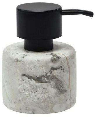 Aquanova Handgefertigter, luxuri&ouml;ser Seifenspender Nero Lux 30 ml aus Marmor, Alba
