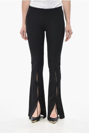 Versace JEANS COUTURE Bootcut Trousers With Lace-Up Detail size 38