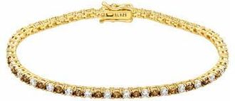 Suzy Levian Pav&eacute; Tennis Bracelet in Yellow at Nordstrom Rack