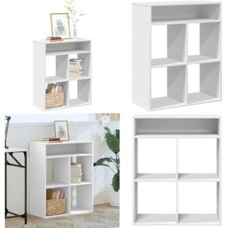 vidaXL Libreria Bianca 66x31x80 cm in Legno Multistrato - Libreria bianca - Scaffalatura per libri