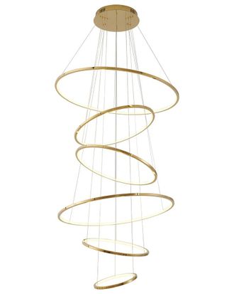 Bethel International 6-Light Aluminum Led Chandelier With Acrylic Diffusers